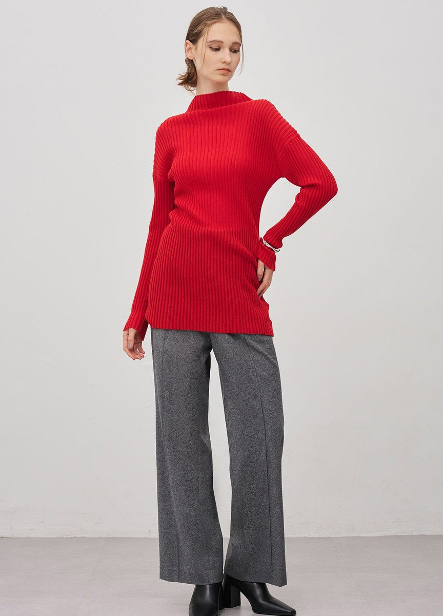 法蘭絨微喇叭長褲